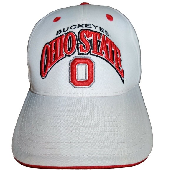 Ohio State Buckeyes Hat Cap Top Of The World White Red Adult Adjustable OSU - Picture 1 of 9